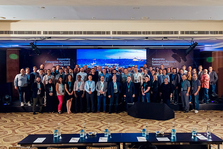 Gruppenbild beim Kaspersky Enterprise Partner Summit 2018